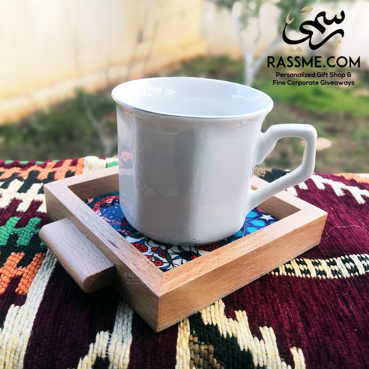 Cute Wooden Colorful Ceramic Tray - Rassme
