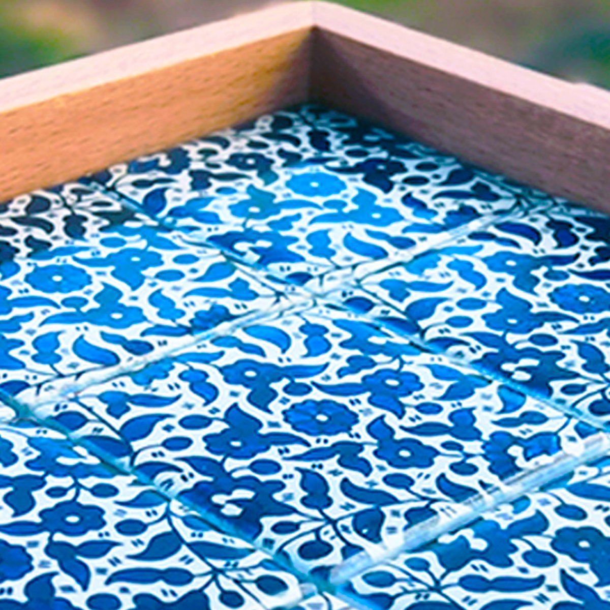 Cute Wooden Colorful Hebron Ceramic Tray - Rassme