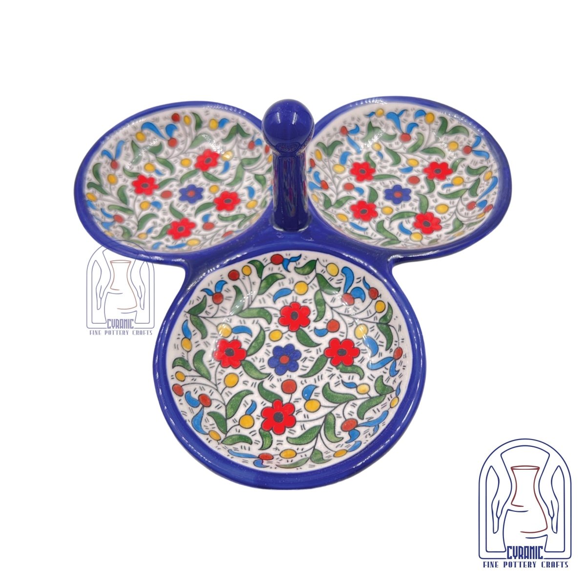 Hebron ceramic pottery Plate Divided - Rassme