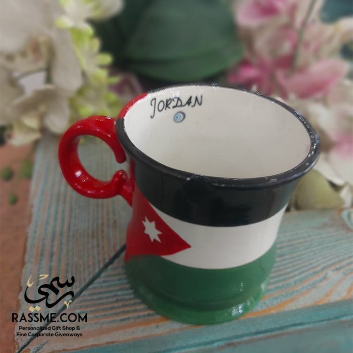 Ceramic Mug Full Jordan Flag Souvenir - in Jordan