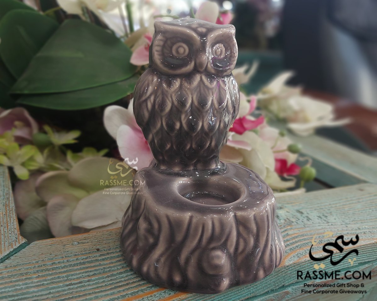 Owl Ceramic Candle Holder