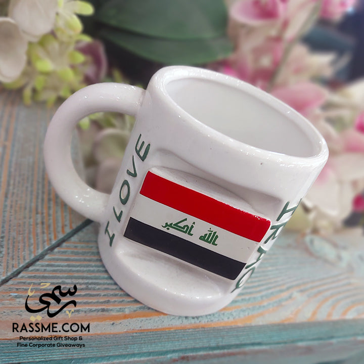 Ceramic Mug 3D Iraq Flag - in Jordan