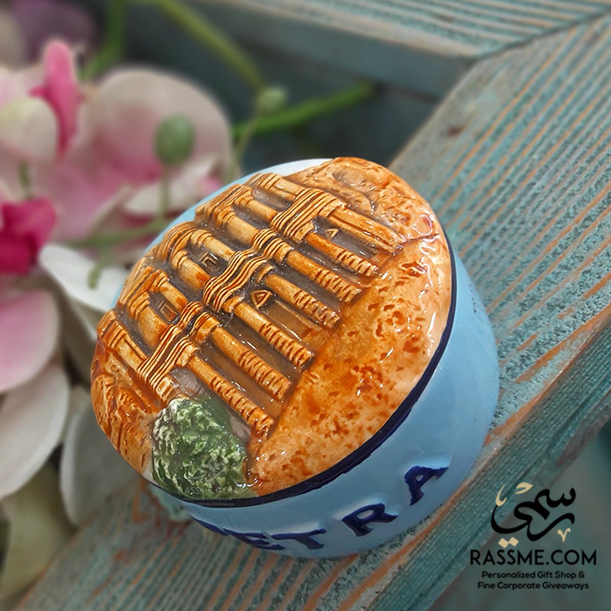 Ceramic Colored Round Box Jordan Souvenirs Petra