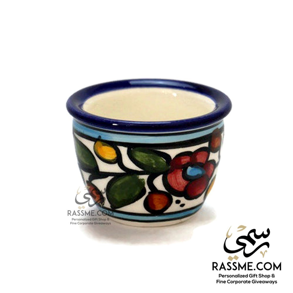 Arabian Coffee Cups Made in Palestine Hand Painted Palestinian Ceramic - Rassme