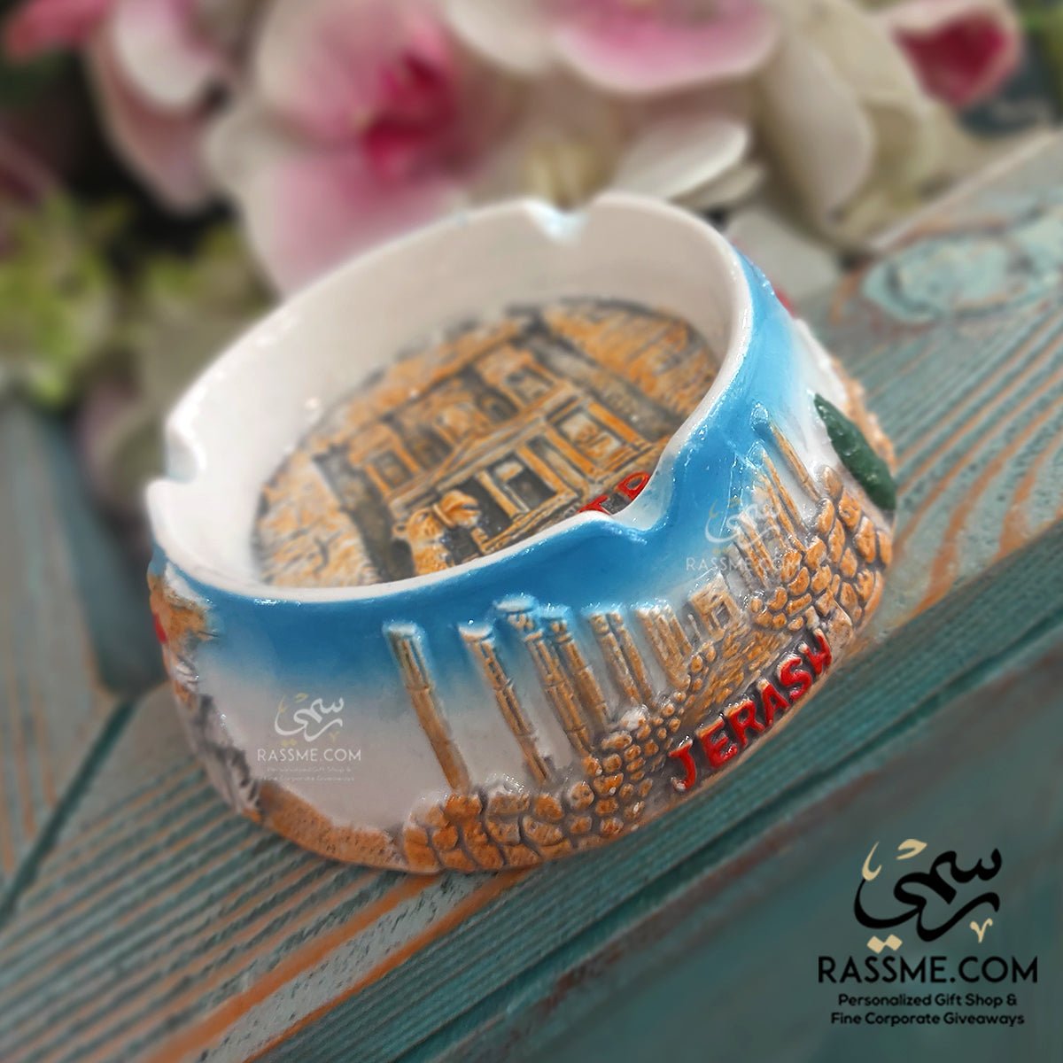 Ceramic Colored Ashtray Jordan Souvenirs 3d Petra Nebo Jerash