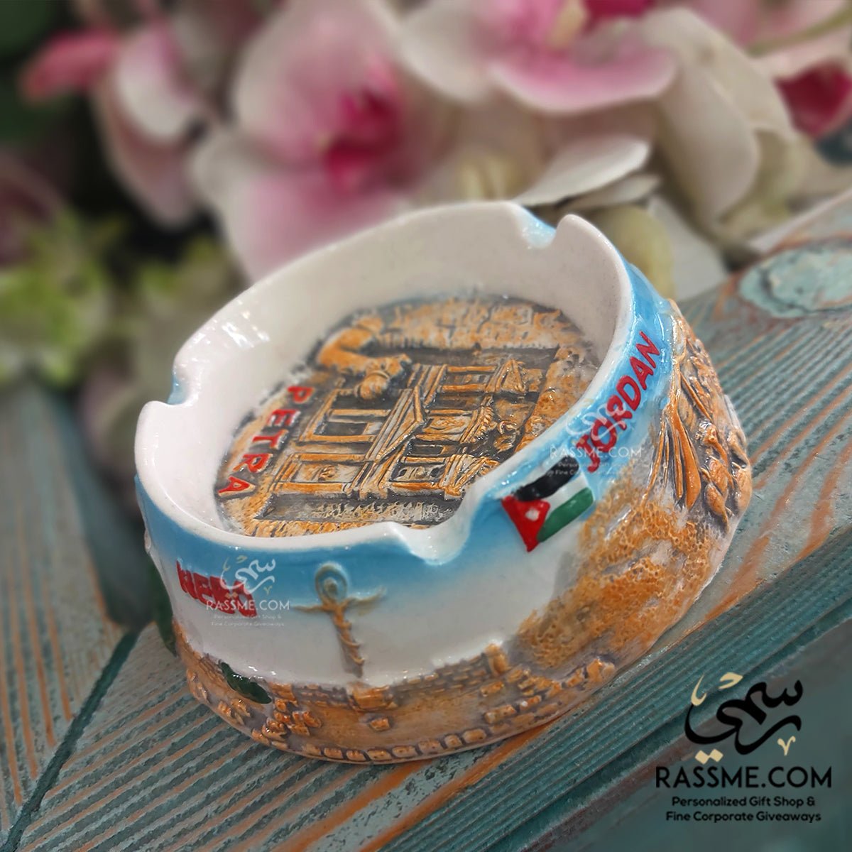 Ceramic Colored Ashtray Jordan Souvenirs 3d Petra Nebo Jerash