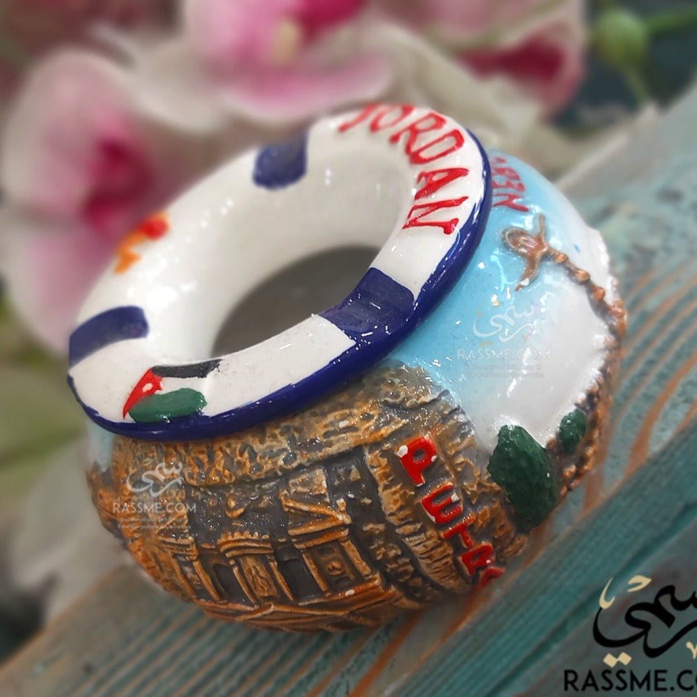 Ceramic Colored Ashtray Jordan Souvenirs 3d Petra Jerash Nebo