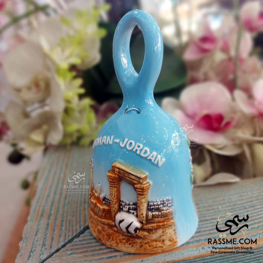 Ceramic Colored Bell Jordan Souvenirs 3d Amman