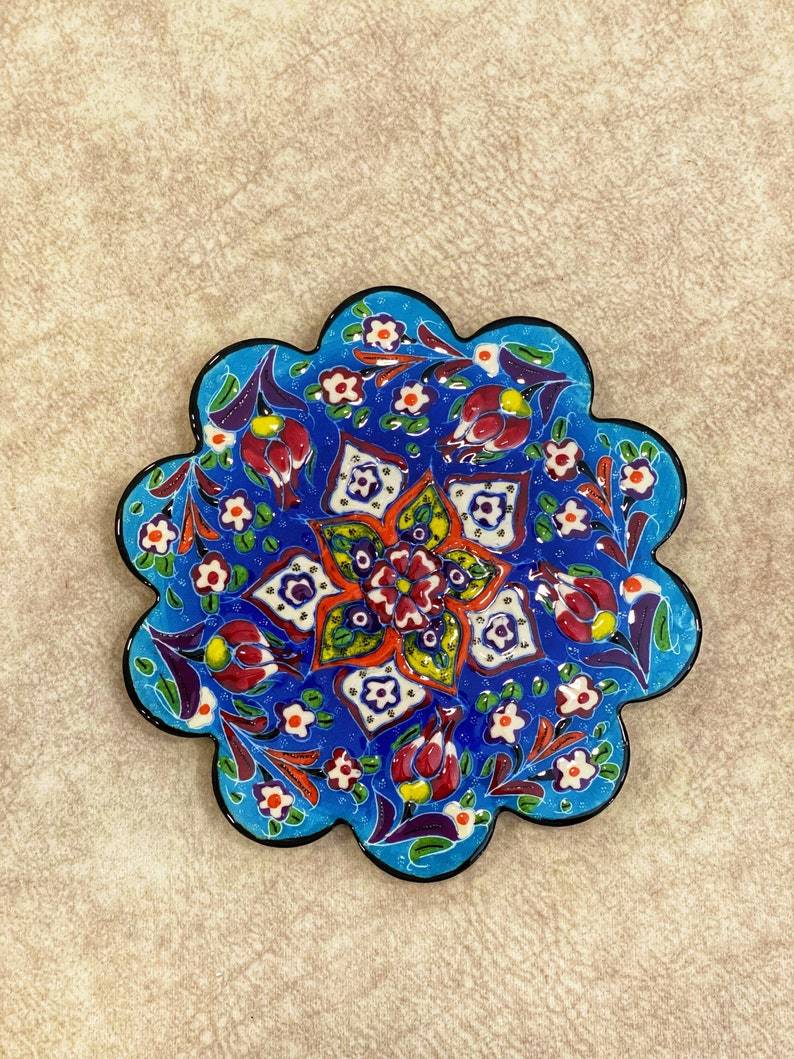 Ceramic Coaster Wall Dishes, Ceramic Tile Trivet, Hot Pad, Kitchen Decor hanging - Rassme
