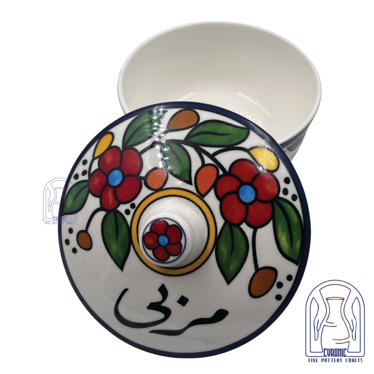 Ceramic Pottery Jam Dish With Lid - Rassme