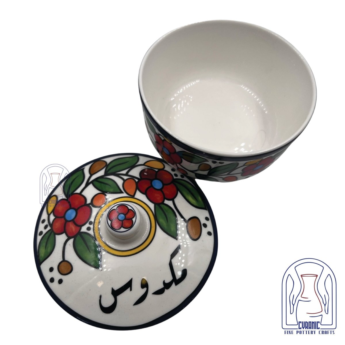 ceramic pottery Makdoos Plate with Lid - Rassme