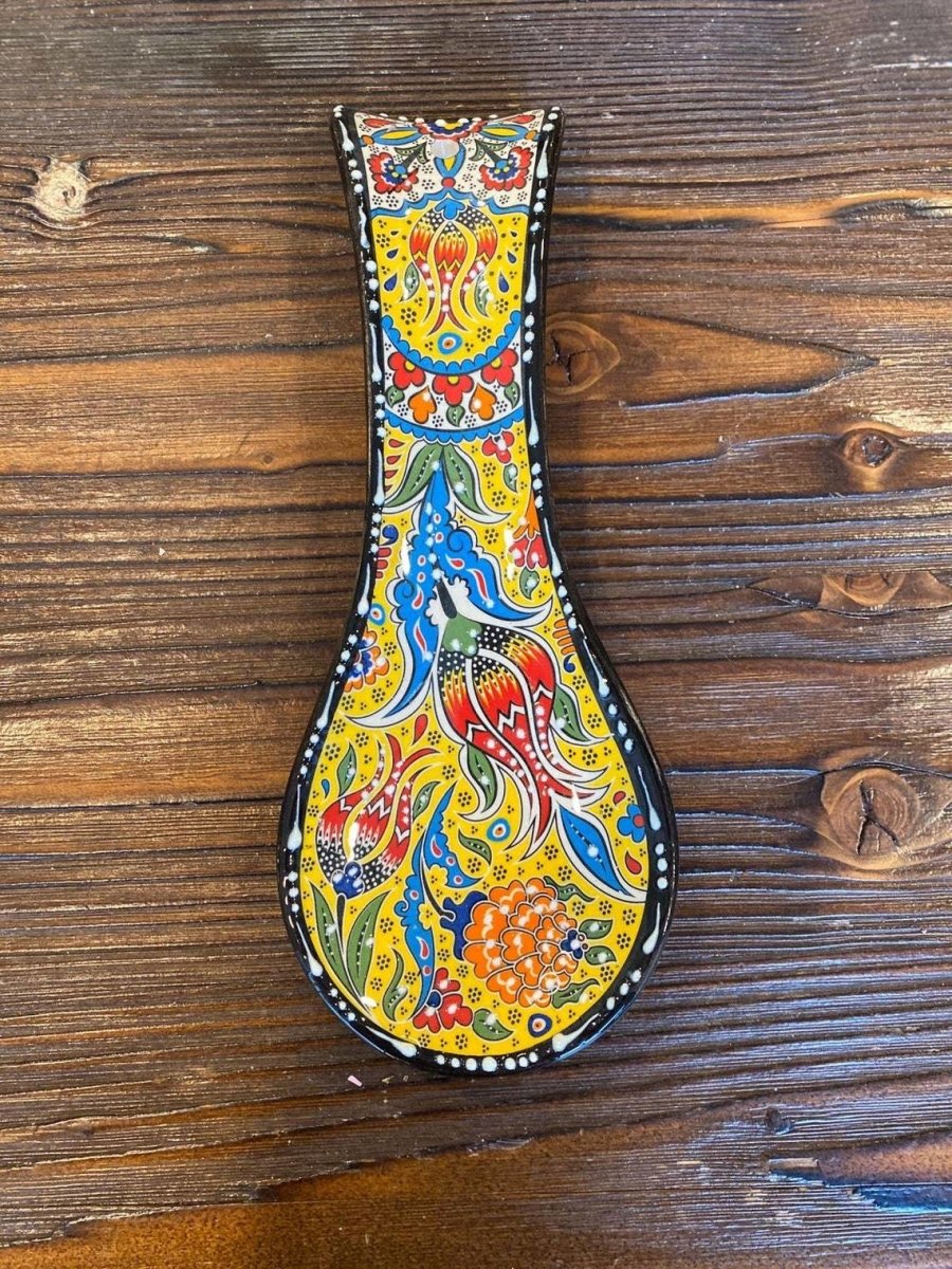 Ceramic Spoon Rest Tile Rack Pottery Spoon Holder Rack Kitchen - Rassme