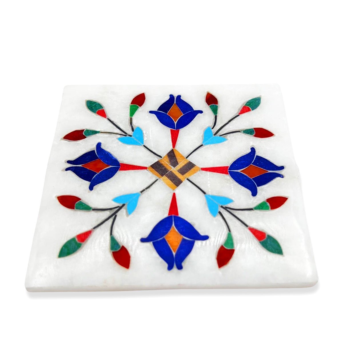 Coaster Ceramic Blue Floral - Rassme