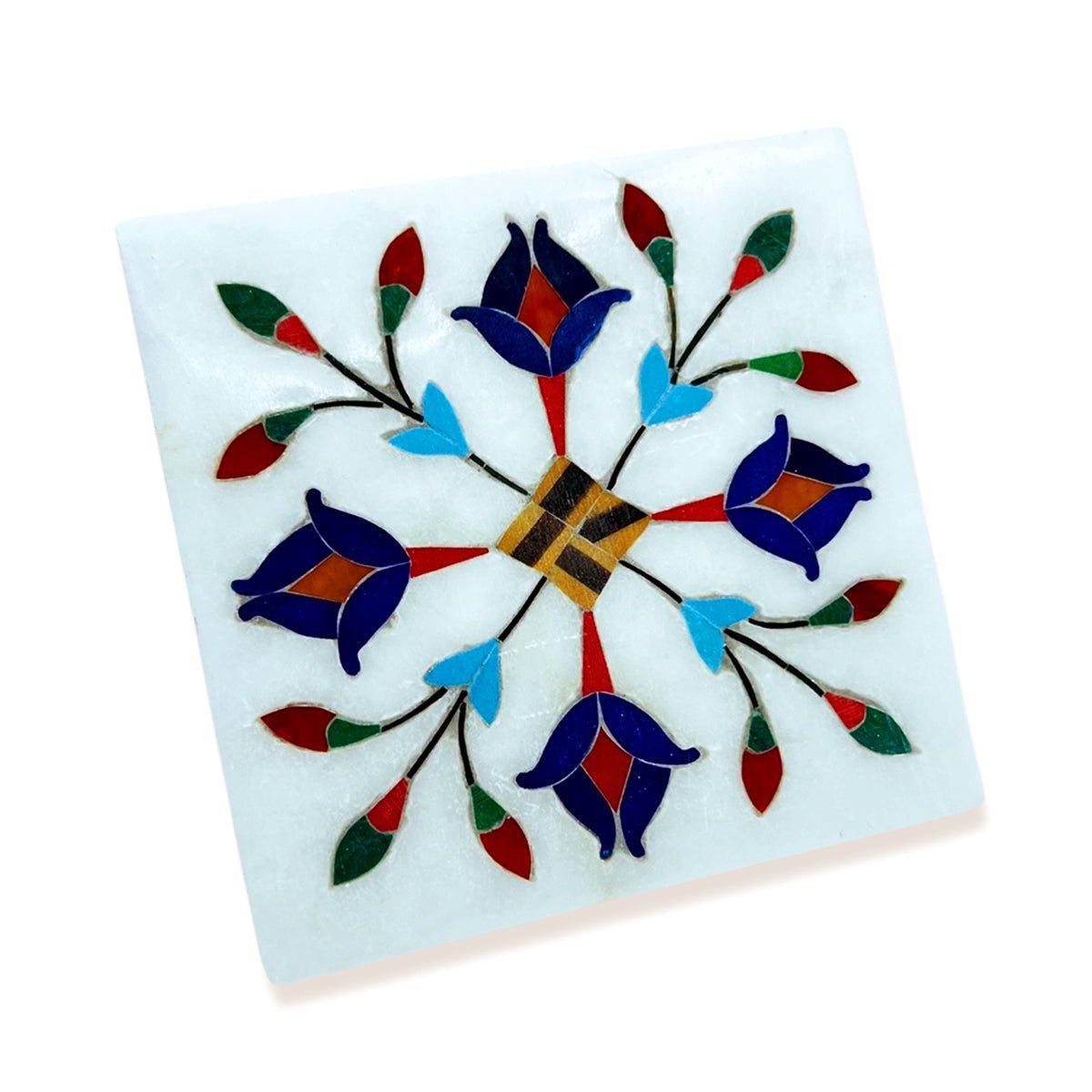 Coaster Ceramic Blue Floral - Rassme