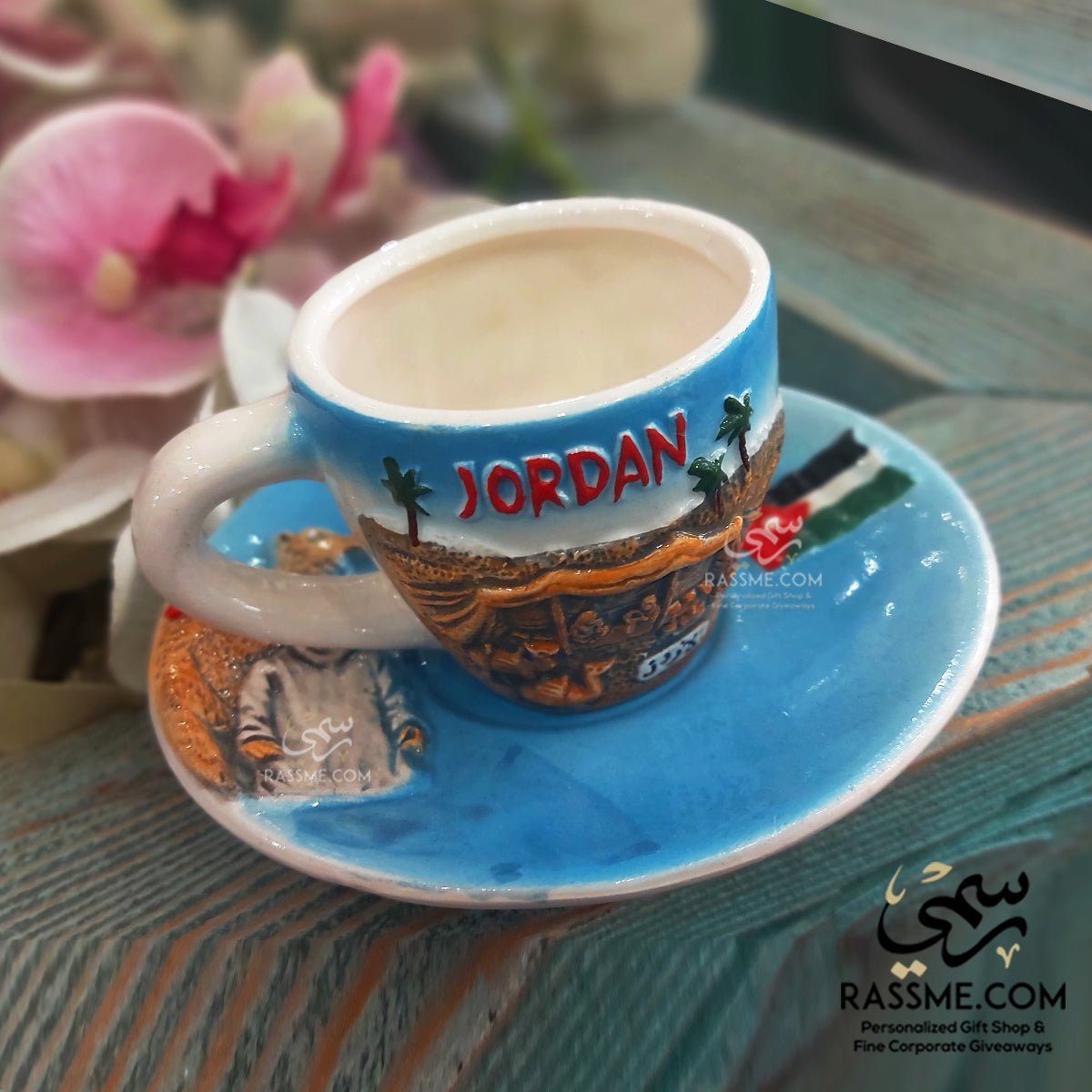 Ceramic Colored Coffee Cup Jordan Souvenirs 3d Petra