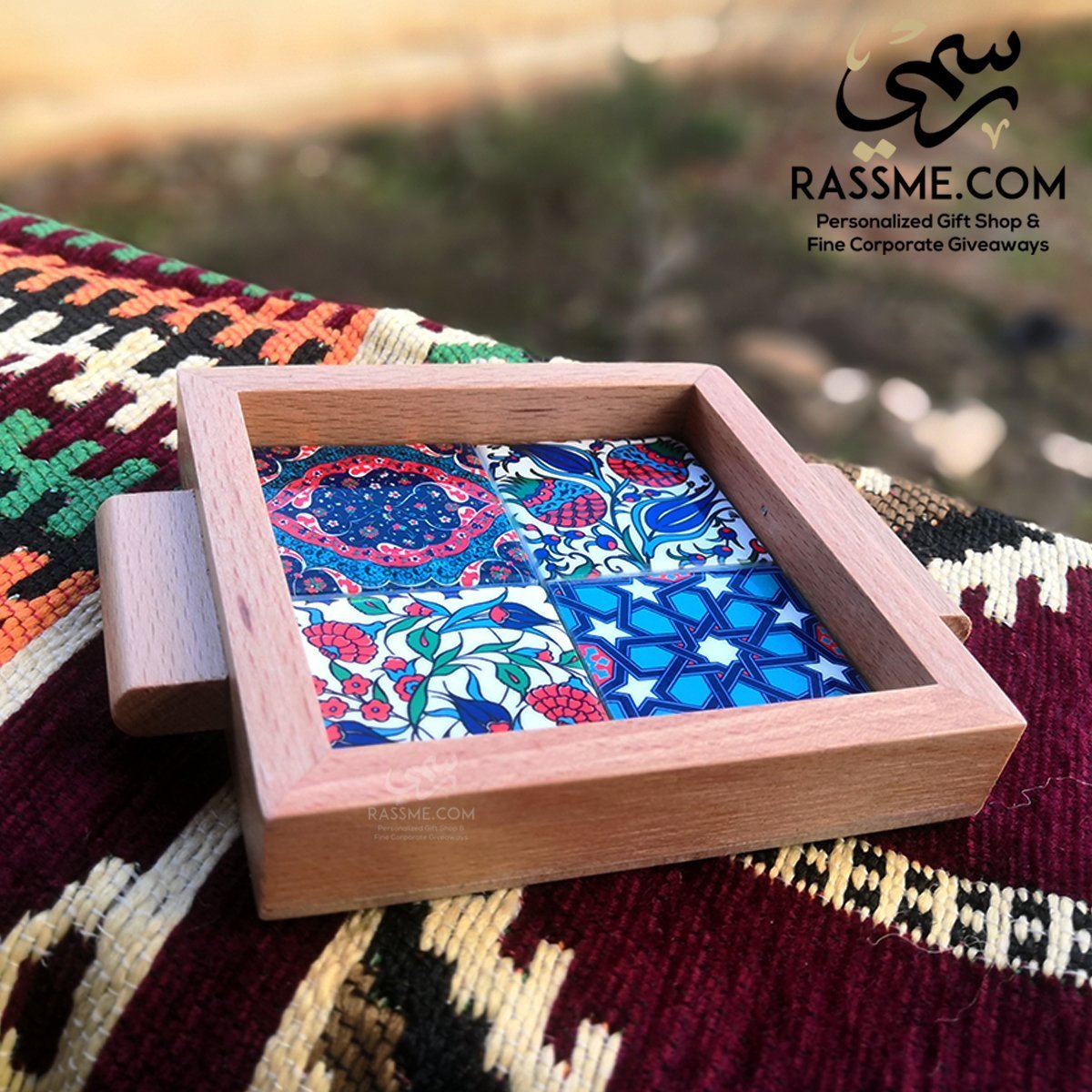 Cute Wooden Colorful Ceramic Tray - Rassme