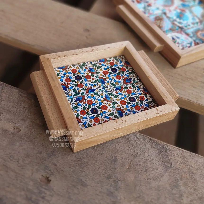 Cute Wooden Colorful Hebron Ceramic Tray - Rassme