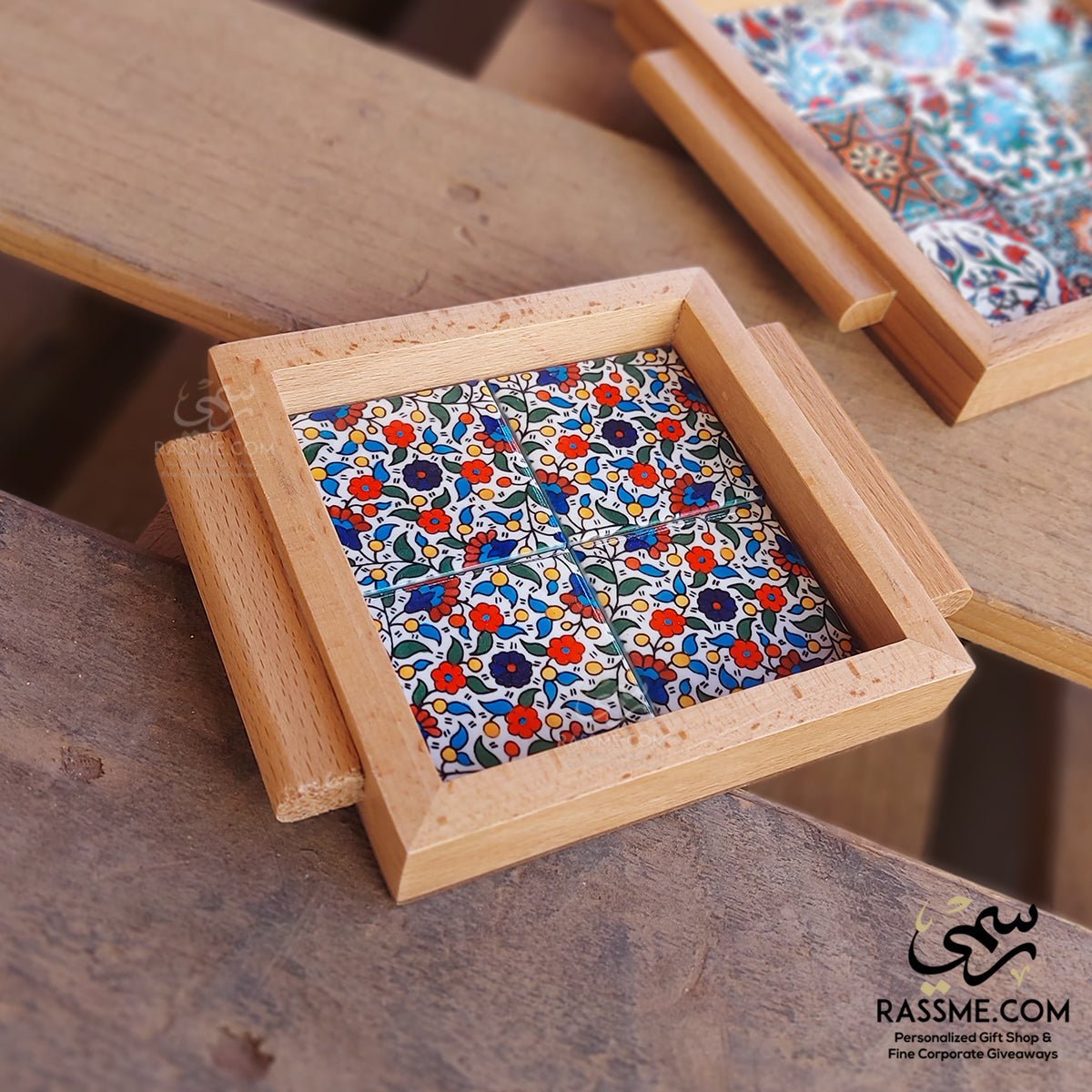 Cute Wooden Colorful Hebron Ceramic Tray - Rassme