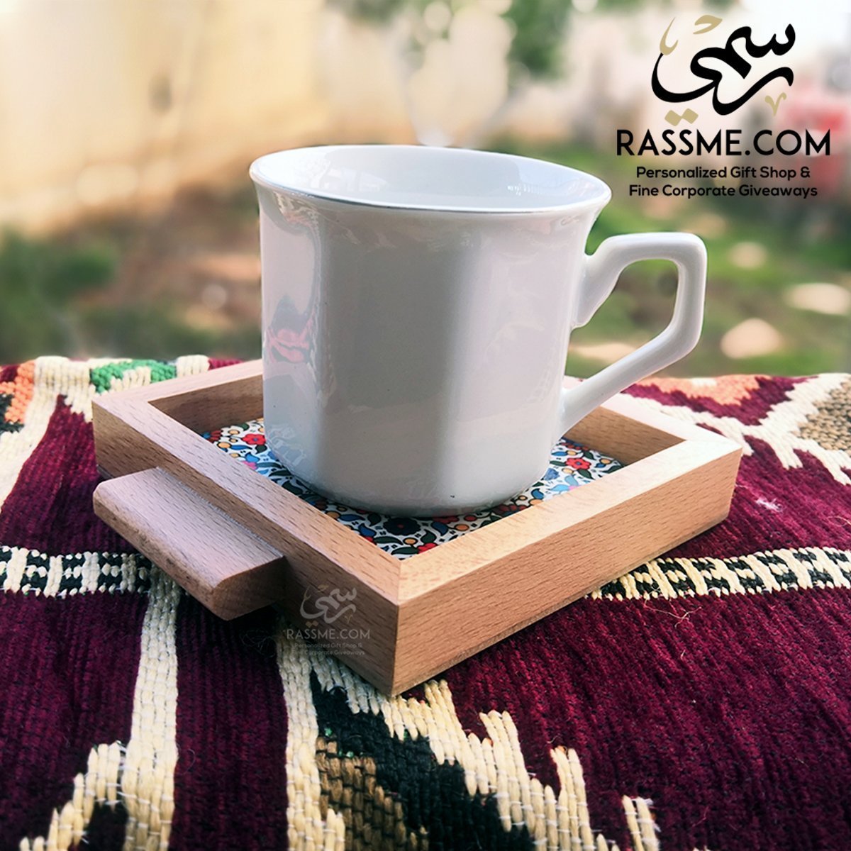Cute Wooden Colorful Hebron Ceramic Tray - Rassme
