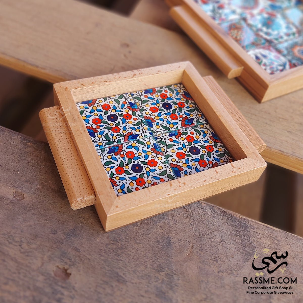 Cute Wooden Colorful Hebron Ceramic Tray - Rassme