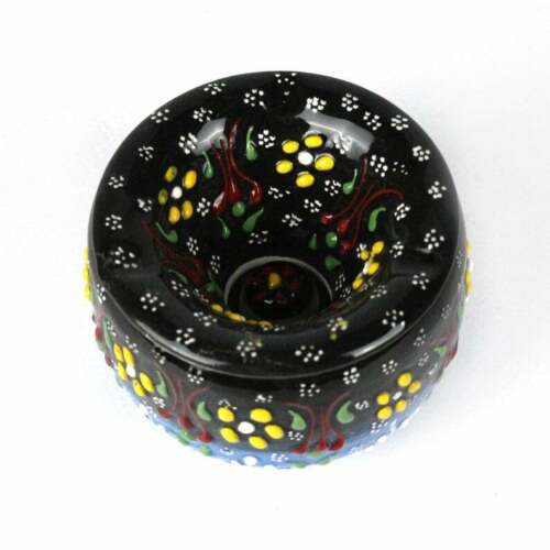 Handmade Ceramic Ashtray with Lid Decorative Turkish Hand Painted - Rassme
