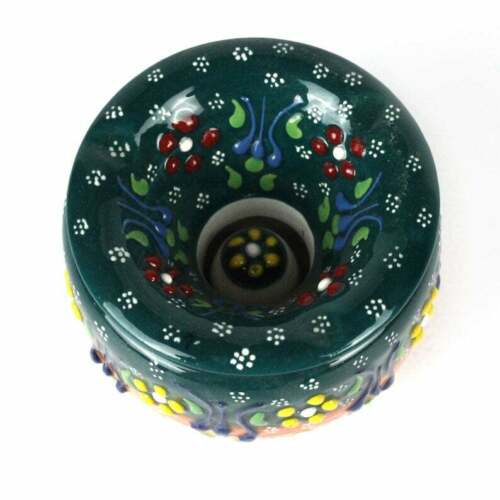 Handmade Ceramic Ashtray with Lid Decorative Turkish Hand Painted - Rassme