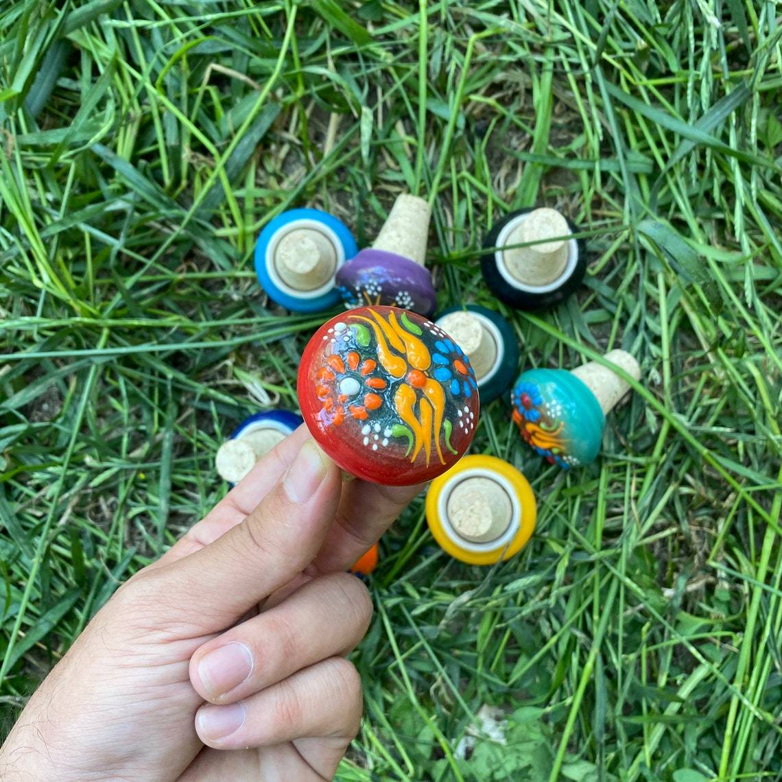 Handmade Ceramic Wine Bottle Stopper, Olive Oil Stopper Decorative Bottle Stopper, Ceramic Home Decoration - Rassme