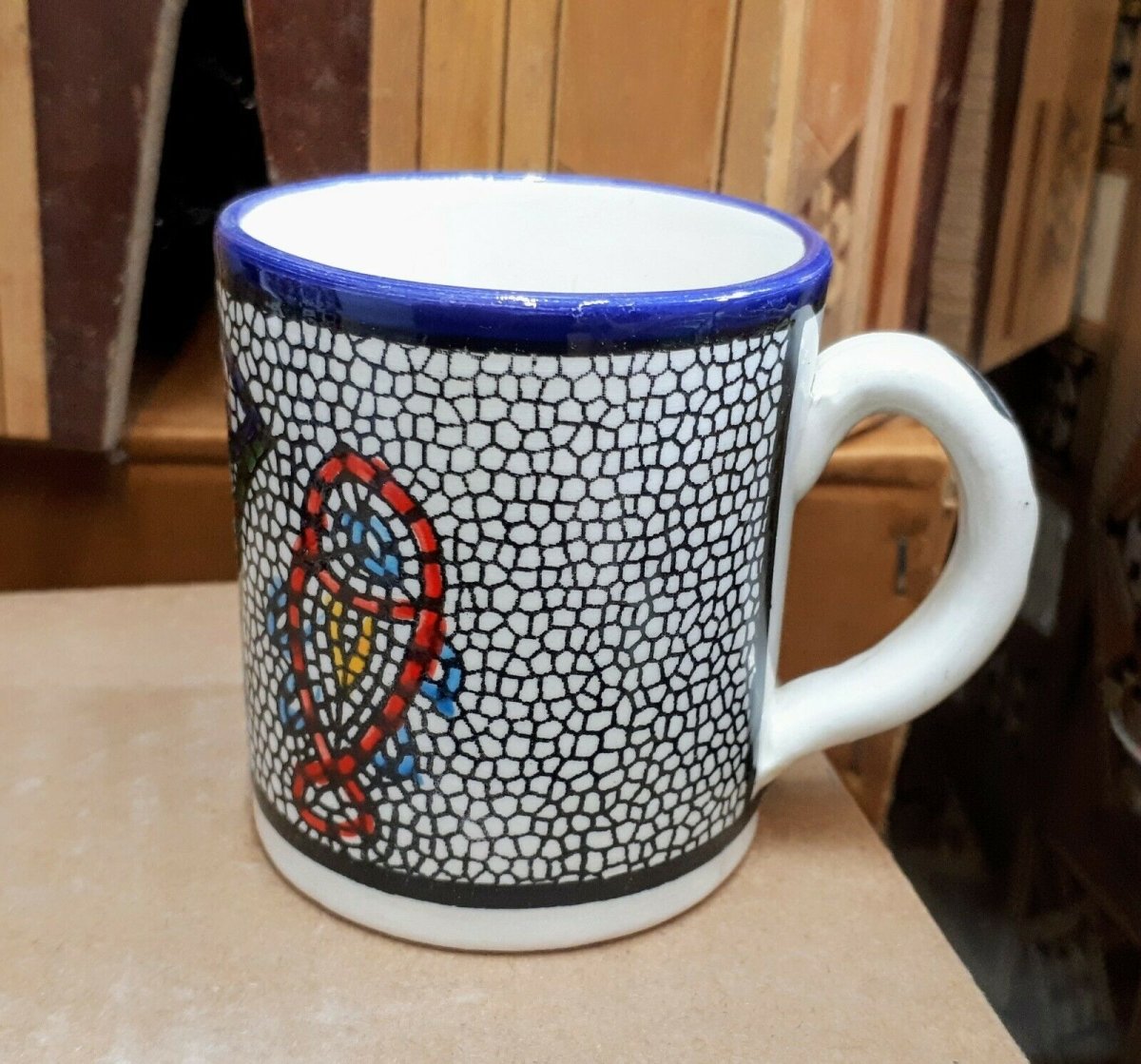 Handmade in Palestinian Ceramics The Galilee Fishes Mug - Rassme