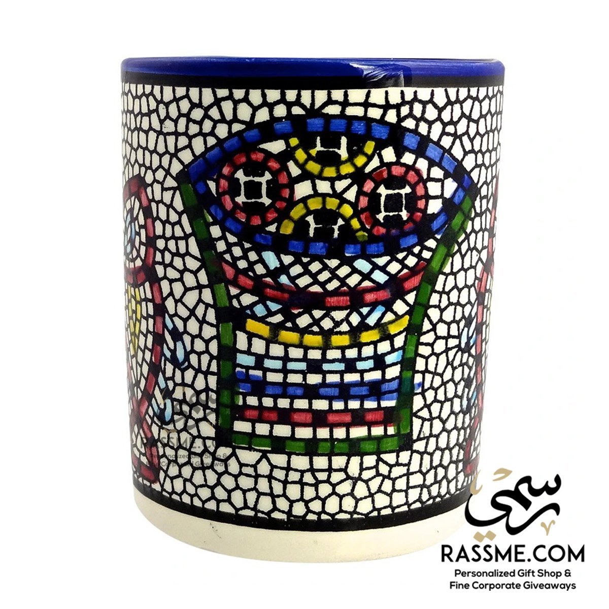 Handmade in Palestinian Ceramics The Galilee Fishes Mug - Rassme