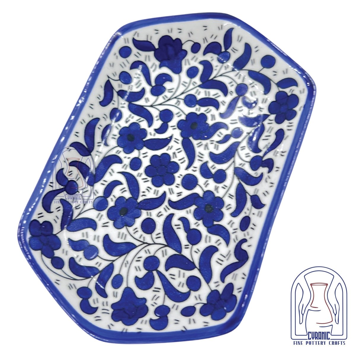 Hebron ceramic pottery Plate Diamond - Rassme