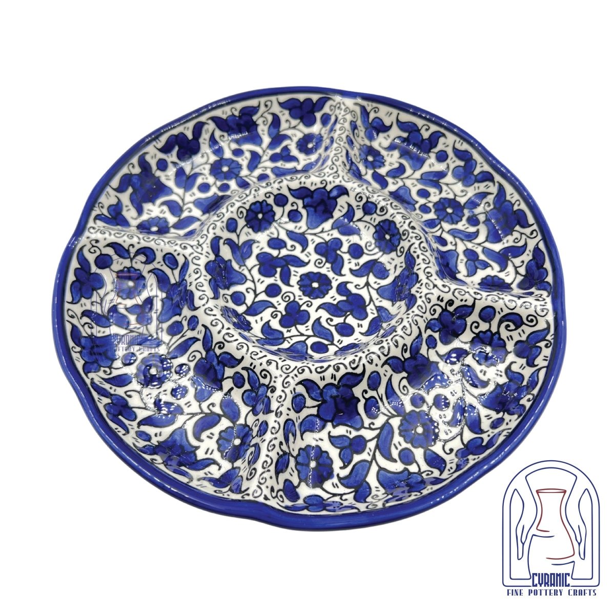 Hebron ceramic pottery Plate Divided - Rassme