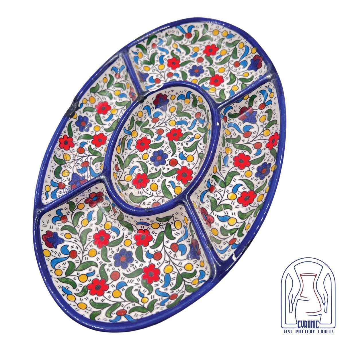 Hebron ceramic pottery Plate divided - Rassme