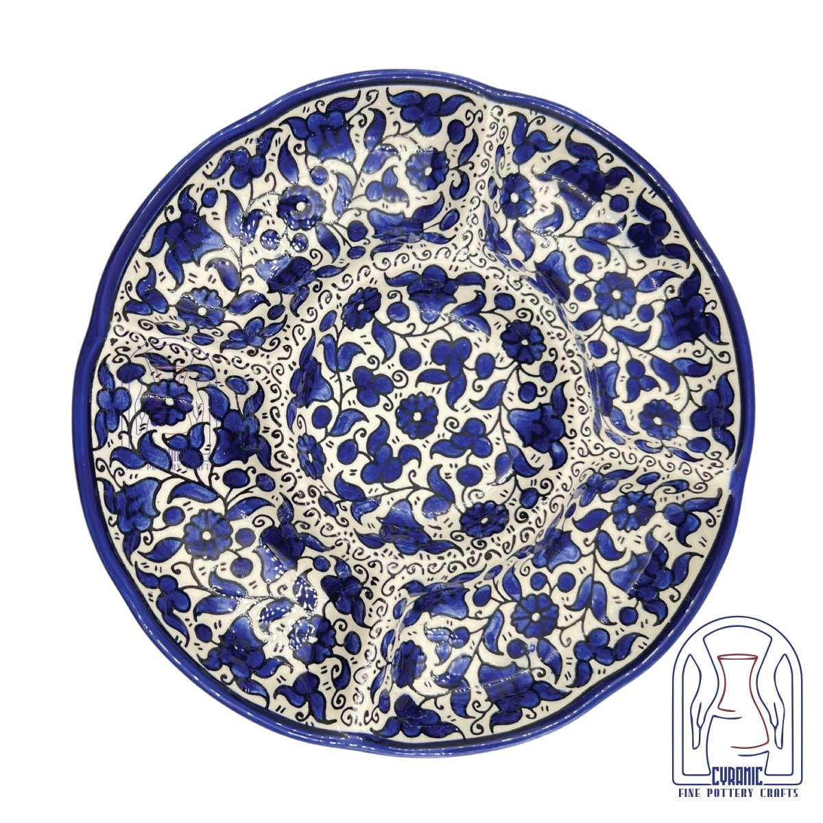 Hebron ceramic pottery Plate Divided - Rassme