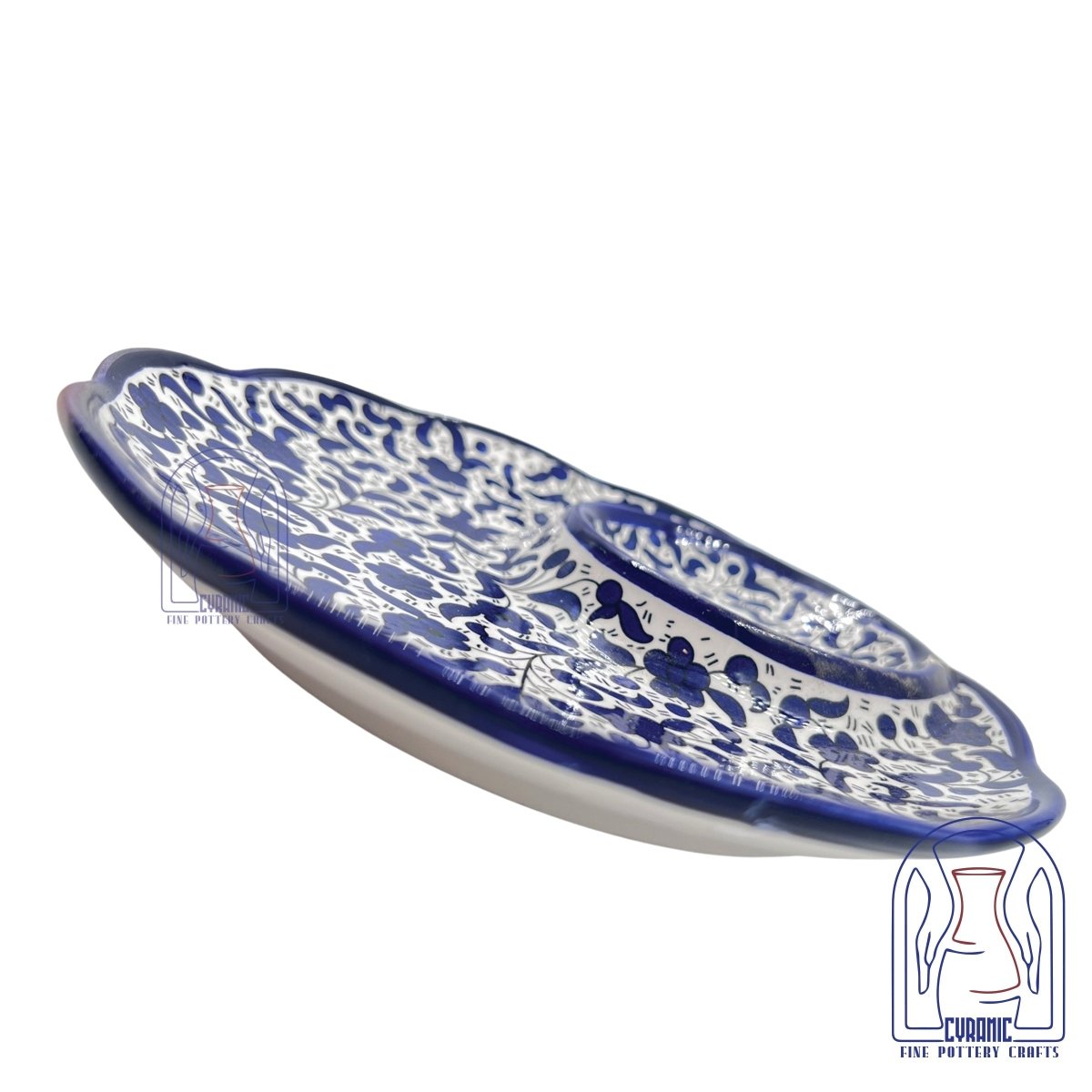 Hebron ceramic pottery Plate Divided - Rassme