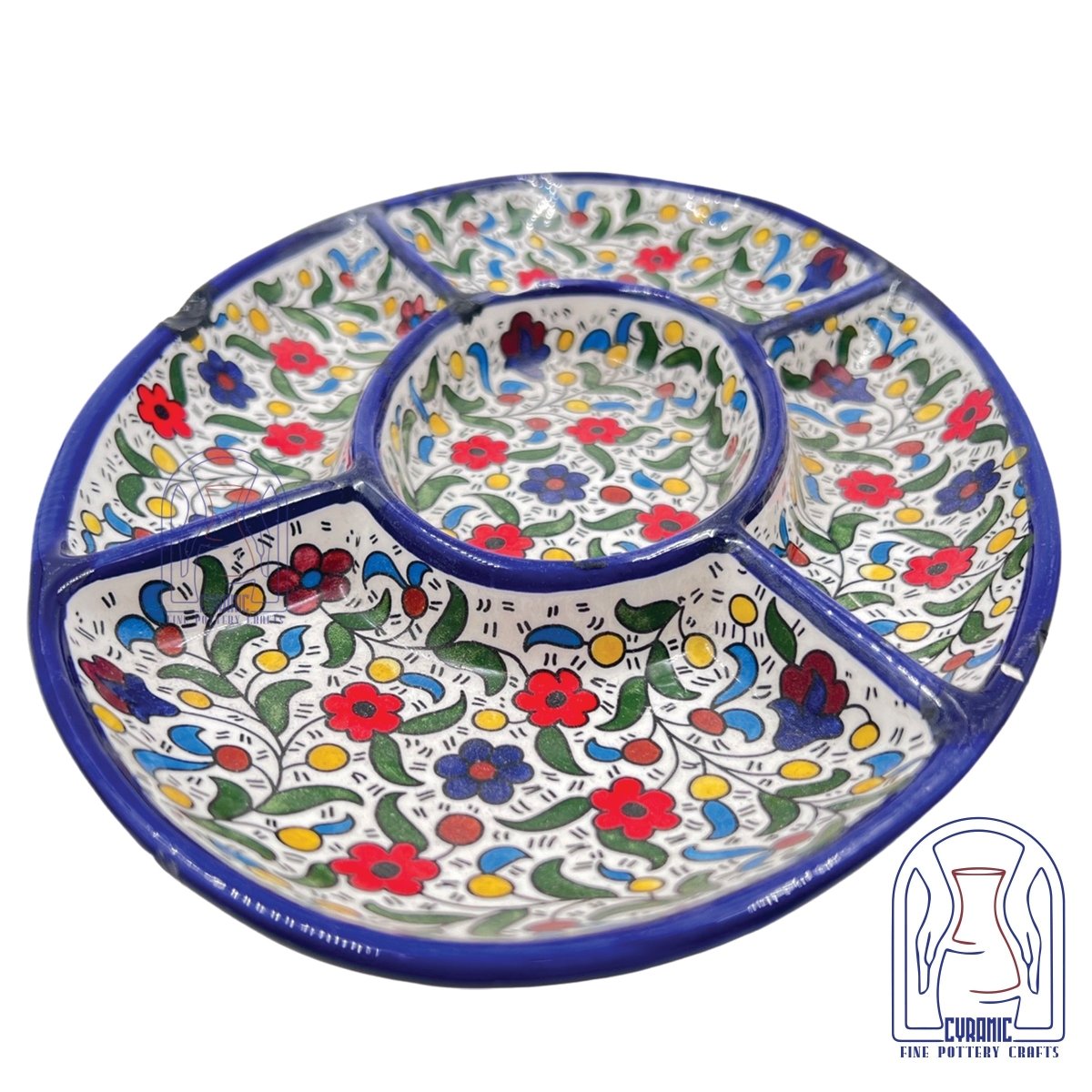 Hebron ceramic pottery Plate divided - Rassme