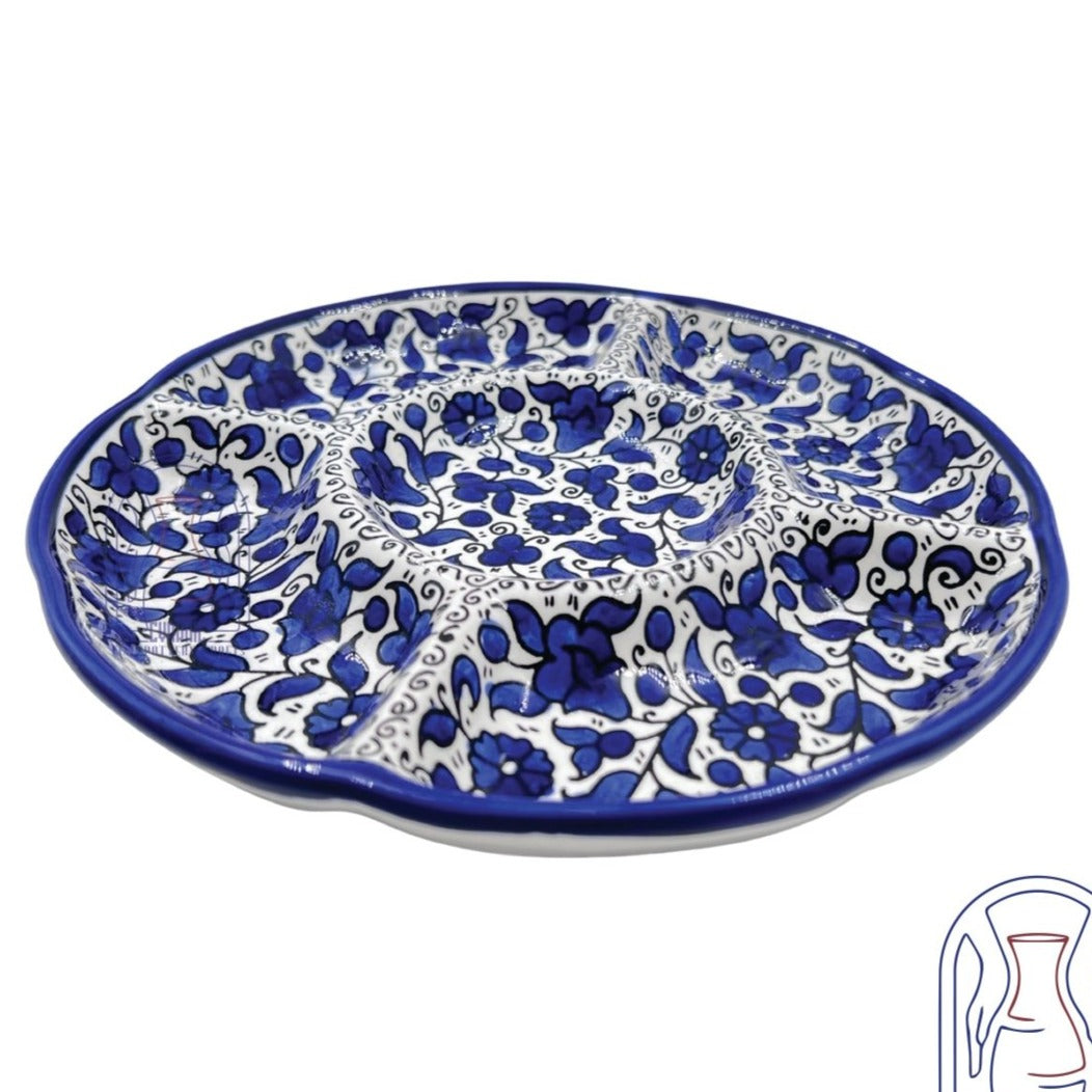 Hebron ceramic pottery Plate Divided - Rassme