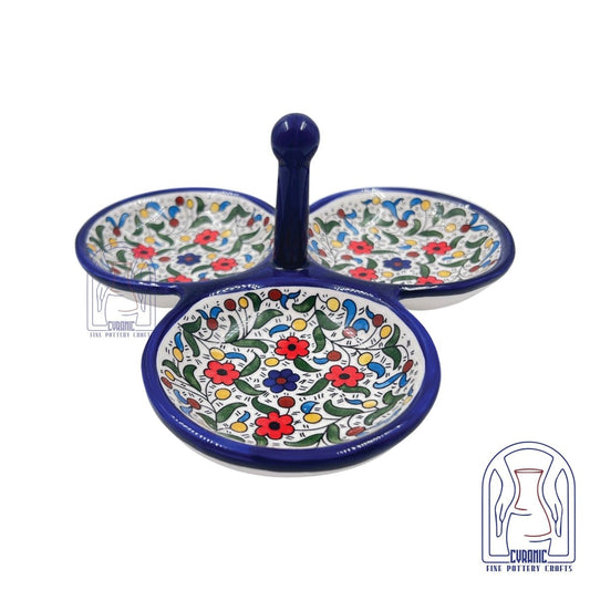 Hebron ceramic pottery Plate Divided - Rassme