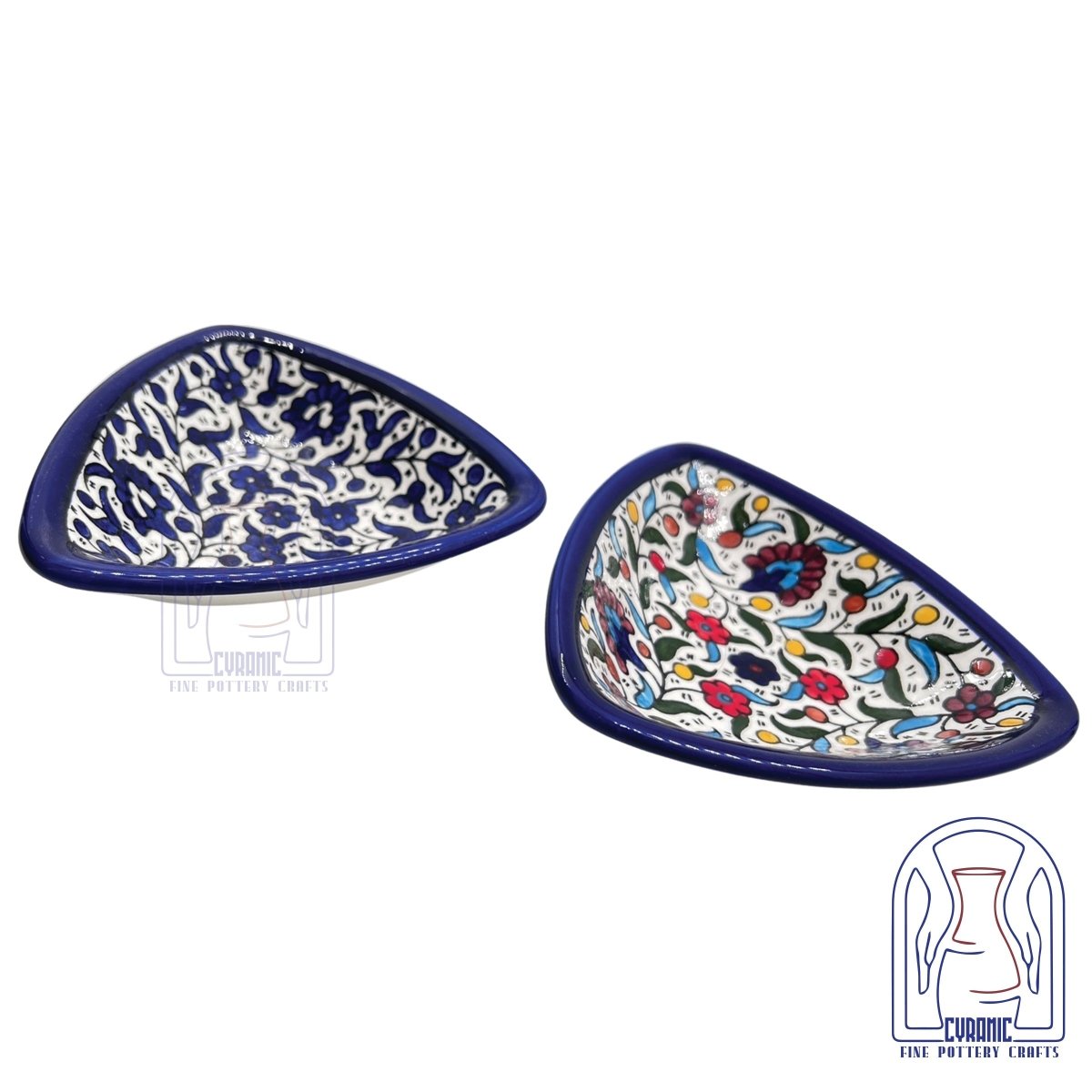 Hebron ceramic pottery Plate Triangle - Rassme