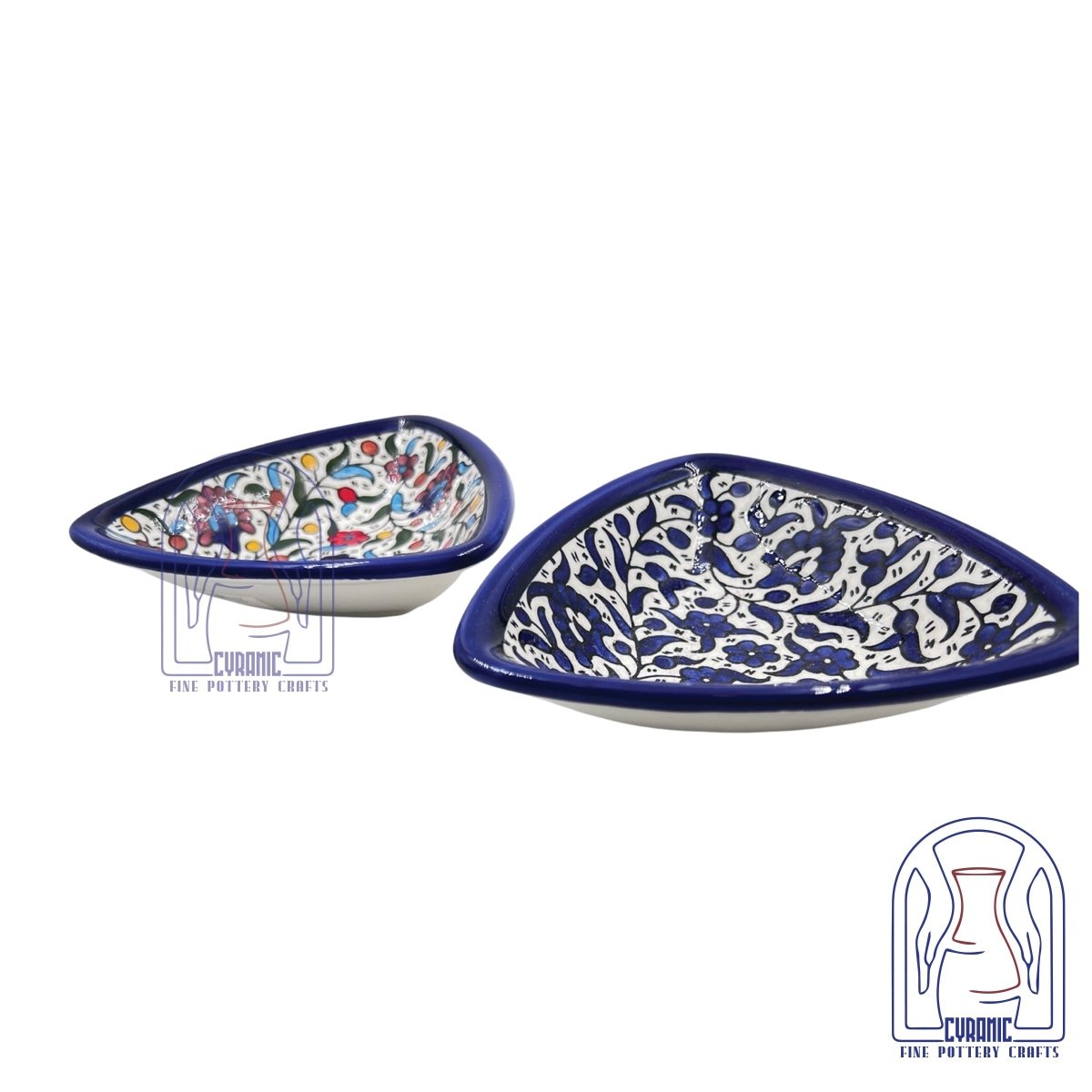 Hebron ceramic pottery Plate Triangle - Rassme