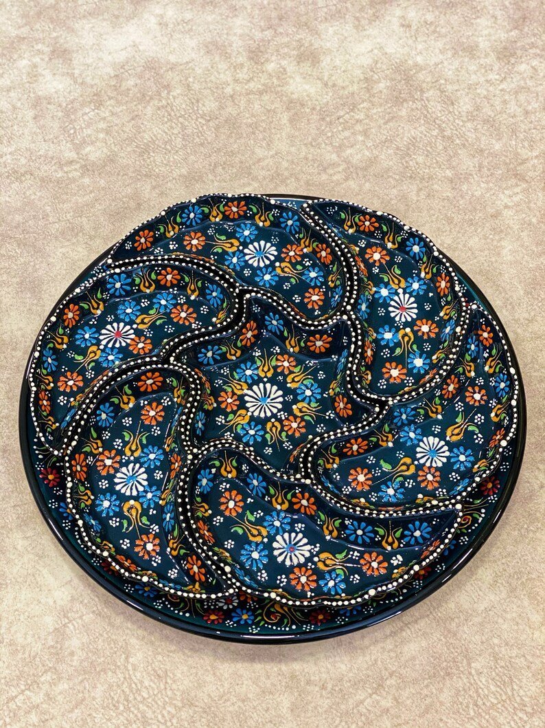 High Quality Breakfast Set, Decorative Bowl Set, Ceramic Set, Serving Set, Mezze Set, Turkish Ceramic Food Serving Set - Rassme