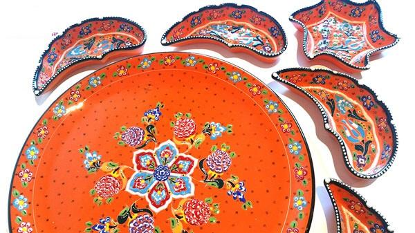 High Quality Breakfast Set, Decorative Bowl Set, Ceramic Set, Serving Set, Mezze Set, Turkish Ceramic Food Serving Set - Rassme