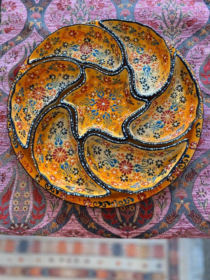 High Quality Breakfast Set, Decorative Bowl Set, Ceramic Set, Serving Set, Mezze Set, Turkish Ceramic Food Serving Set - Rassme