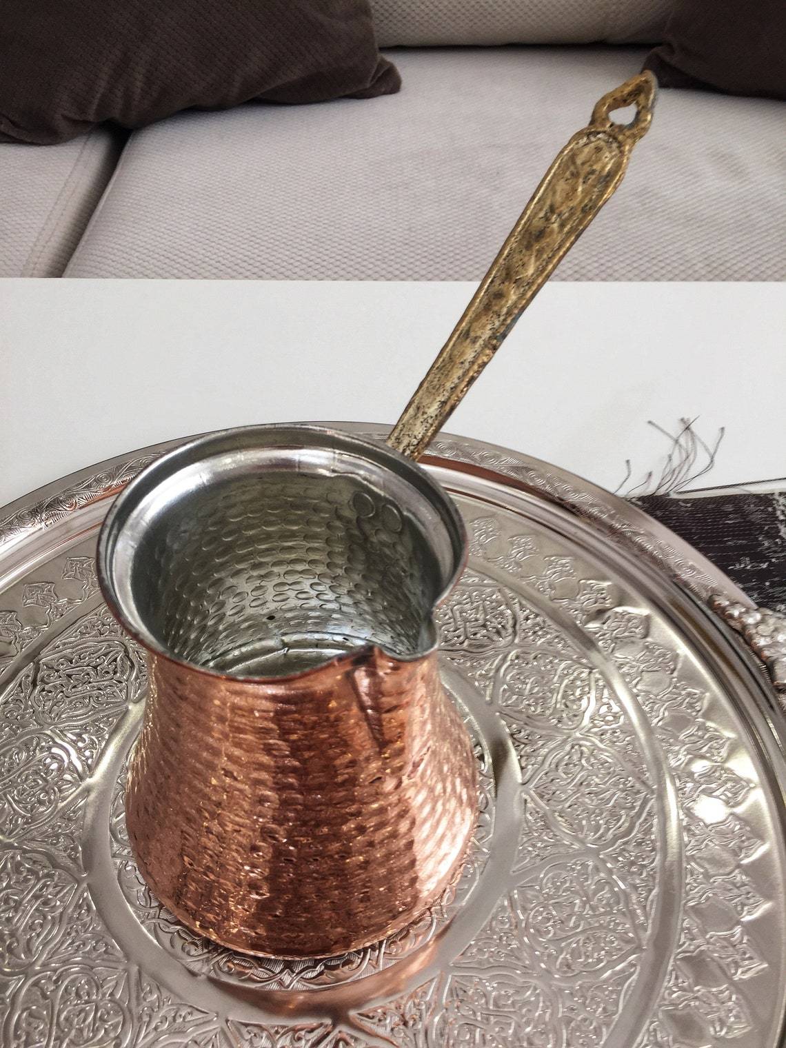 Handmade Copper Coffee Maker, Cezve, Turkish Coffee Maker, Coffee Pot - in Jordan