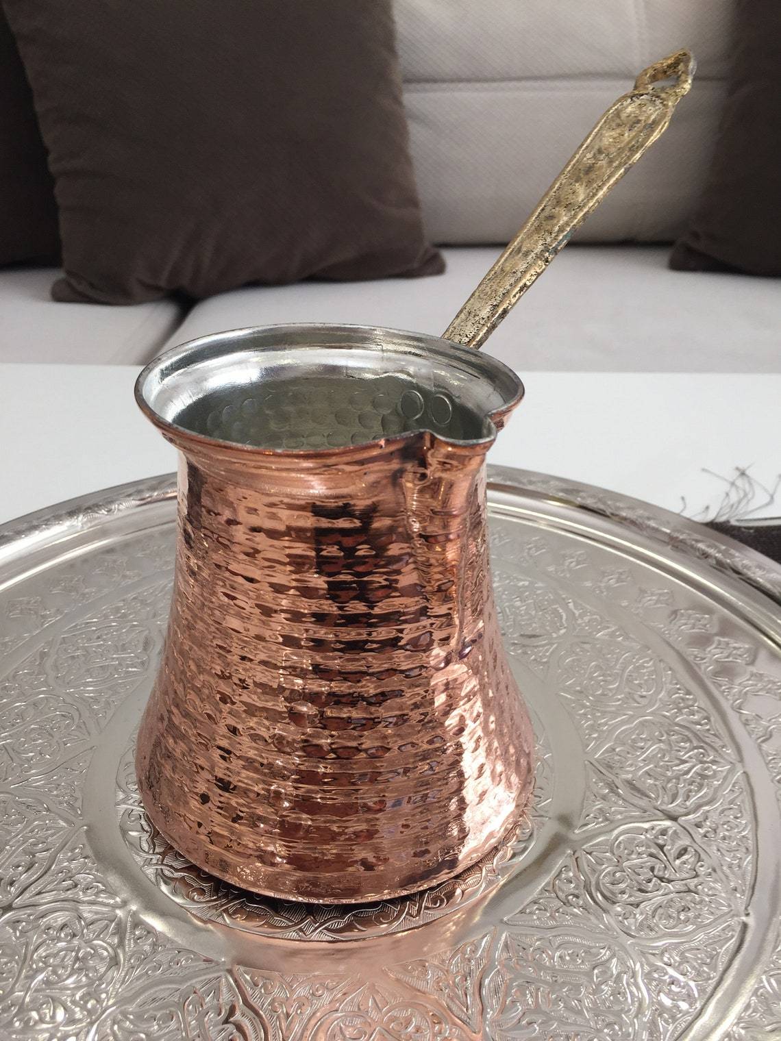 Handmade Copper Coffee Maker, Cezve, Turkish Coffee Maker, Coffee Pot - in Jordan