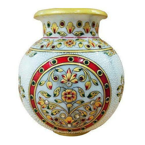 Luxury Oriental Marble Vase Handicraft Home Decor - Rassme