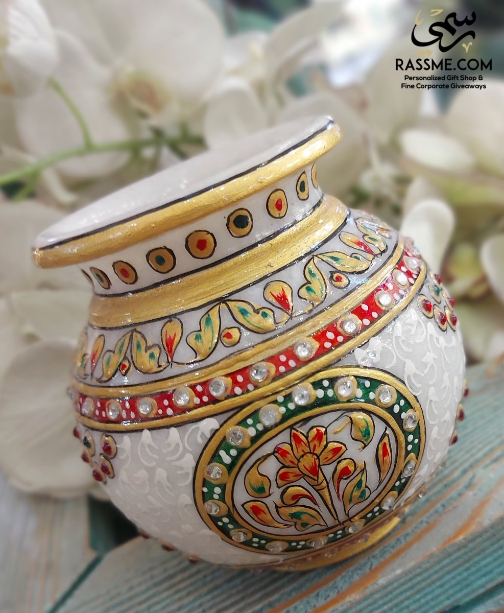 Luxury Oriental Marble Vase Handicraft Home Decor - Rassme
