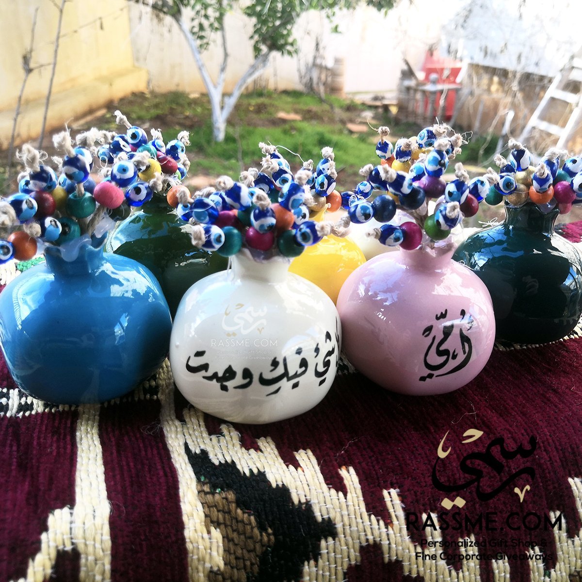 Cute Personalized Ceramic Pomegranate Mother's day gifts - in Jordan