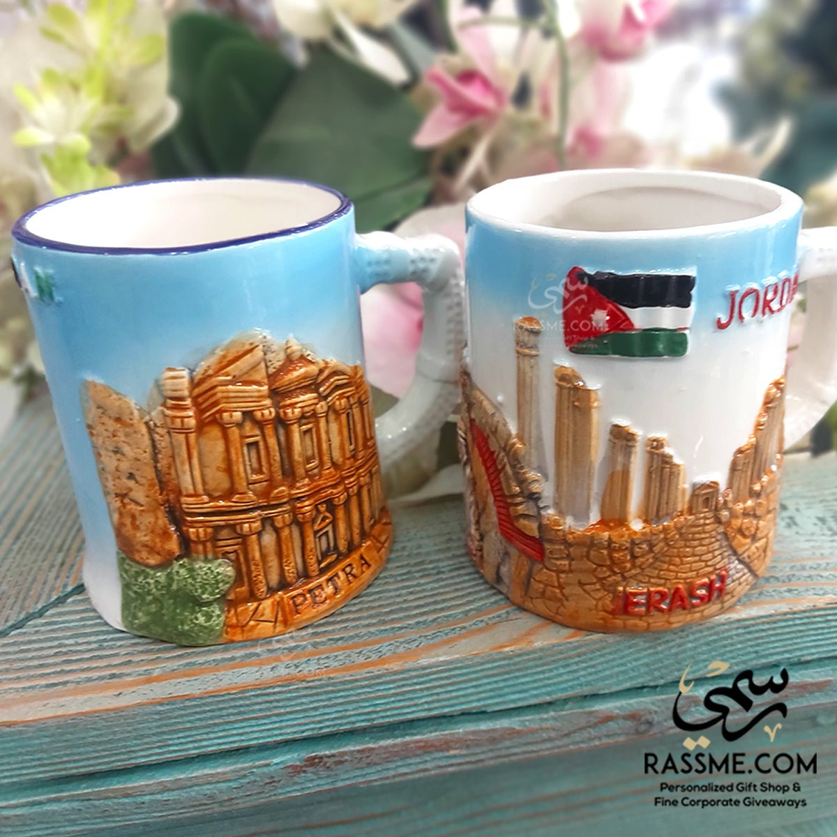 Ceramic Colored Mug Jordan Souvenirs 3d Jerash Petra