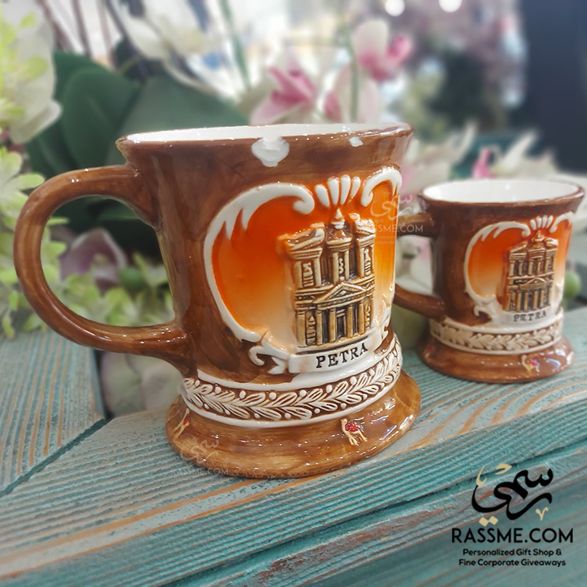 Ceramic Brown Mug Jordan Souvenirs 3d Petra