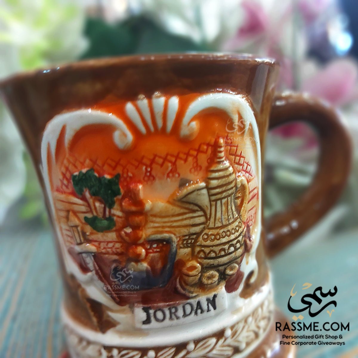 Ceramic Brown Mug Jordan Souvenirs 3d Petra